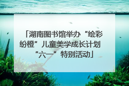 湖南图书馆举办“绘彩纷橙”儿童美学成长计划“六一”特别活动