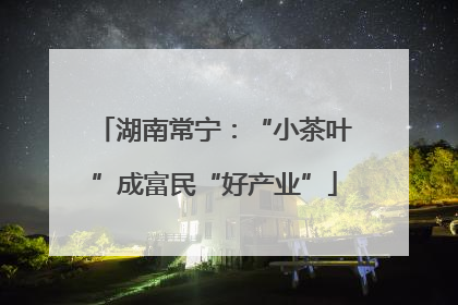 湖南常宁：“小茶叶”成富民“好产业”