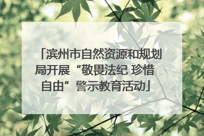 滨州市自然资源和规划局开展“敬畏法纪 珍惜自由”警示教育活动