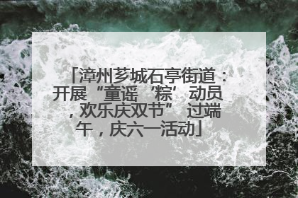 漳州芗城石亭街道：开展“童谣‘粽’动员，欢乐庆双节” 过端午，庆六一活动
