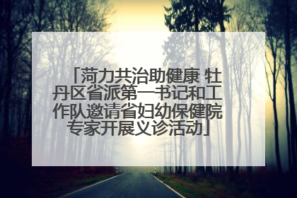 菏力共治助健康 牡丹区省派第一书记和工作队邀请省妇幼保健院专家开展义诊活动