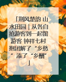 荆风楚韵 山水田园｜从各自抢游客到一起留游客 钟祥七村抱团解了“乡愁”添了“乡酬”