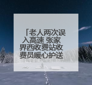 老人两次误入高速 张家界西收费站收费员暖心护送回家