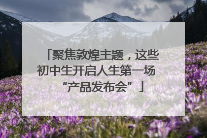 聚焦敦煌主题，这些初中生开启人生第一场“产品发布会”