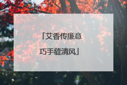 艾香传廉意 巧手缝清风