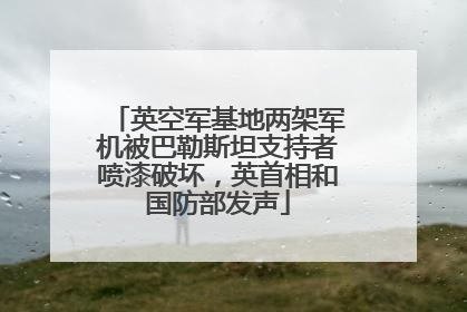 英空军基地两架军机被巴勒斯坦支持者喷漆破坏，英首相和国防部发声