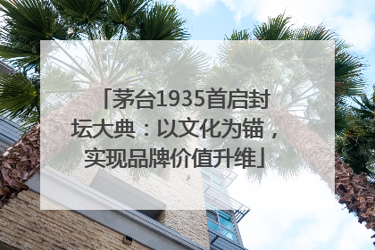 茅台1935首启封坛大典：以文化为锚，实现品牌价值升维