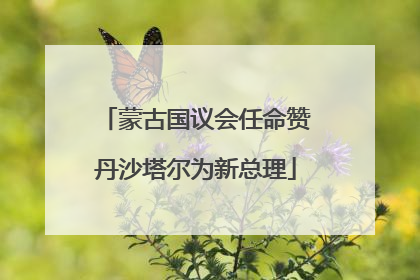 蒙古国议会任命赞丹沙塔尔为新总理
