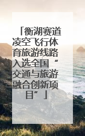 衡湖赛道凌空飞行体育旅游线路入选全国“交通与旅游融合创新项目”