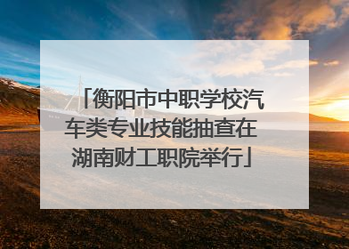 衡阳市中职学校汽车类专业技能抽查在湖南财工职院举行