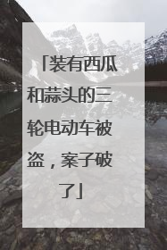 装有西瓜和蒜头的三轮电动车被盗，案子破了