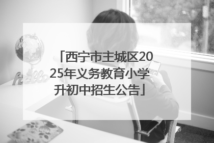 西宁市主城区2025年义务教育小学升初中招生公告