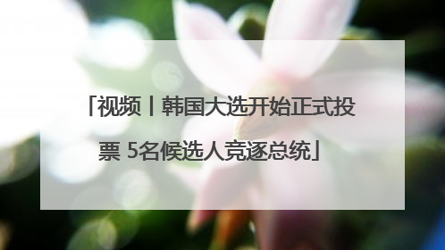 视频丨韩国大选开始正式投票 5名候选人竞逐总统