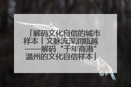 解码文化自信的城市样本丨文脉流深润瓯越——解码“千年商港”温州的文化自信样本