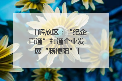 解放区：“纪企直通”打通企业发展“肠梗阻”