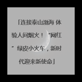 连接泰山渤海 体验人间烟火！“网红”绿皮小火车，新时代迎来新使命