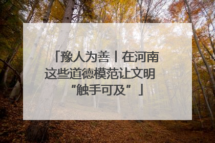 豫人为善丨在河南这些道德模范让文明“触手可及”