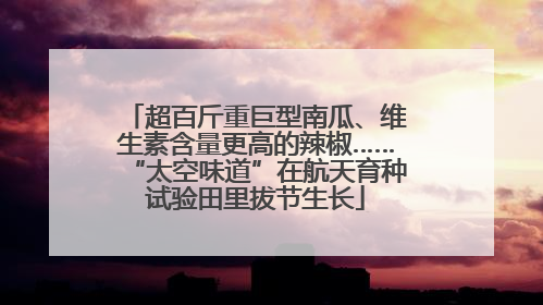 超百斤重巨型南瓜、维生素含量更高的辣椒……“太空味道”在航天育种试验田里拔节生长
