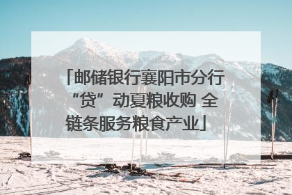 邮储银行襄阳市分行“贷”动夏粮收购 全链条服务粮食产业