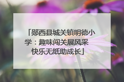 郧西县城关镇明德小学：趣味闯关展风采 快乐无纸助成长