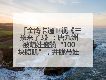 金鹰卡通卫视《三孩来了3》：唐九洲被萌娃盛赞“100块腹肌”，井胧带娃有梗超欢乐