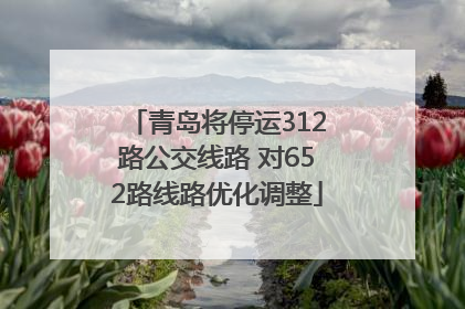 青岛将停运312路公交线路 对652路线路优化调整