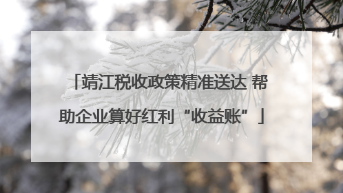 靖江税收政策精准送达 帮助企业算好红利“收益账”