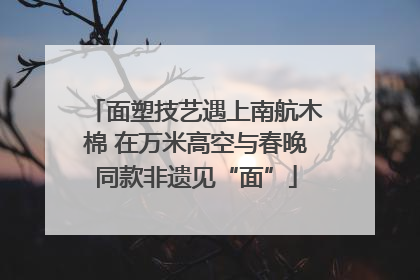 面塑技艺遇上南航木棉 在万米高空与春晚同款非遗见“面”