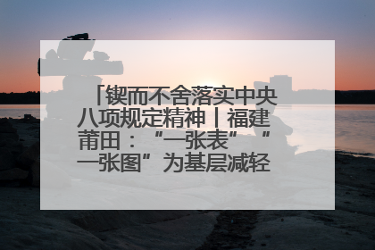 锲而不舍落实中央八项规定精神丨福建莆田：“一张表”“一张图”为基层减轻“数字负担”