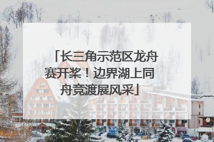 长三角示范区龙舟赛开桨！边界湖上同舟竞渡展风采