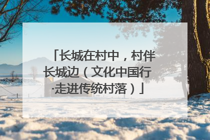 长城在村中，村伴长城边（文化中国行·走进传统村落）