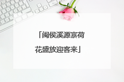 闽侯溪源寨荷花盛放迎客来