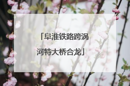 阜淮铁路跨涡河特大桥合龙