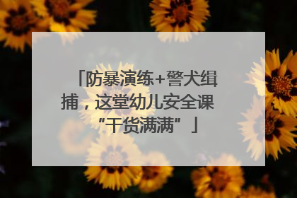 防暴演练+警犬缉捕，这堂幼儿安全课“干货满满”