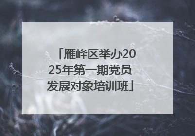 雁峰区举办2025年第一期党员发展对象培训班
