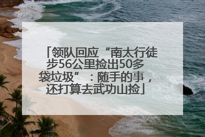 领队回应“南太行徒步56公里捡出50多袋垃圾”：随手的事，还打算去武功山捡