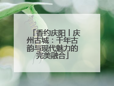 香约庆阳丨庆州古城：千年古韵与现代魅力的完美融合