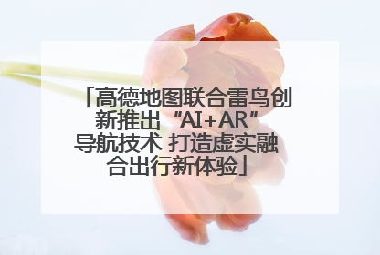 高德地图联合雷鸟创新推出“AI+AR”导航技术 打造虚实融合出行新体验