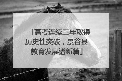 高考连续三年取得历史性突破，景谷县教育发展谱新篇