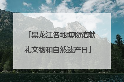 黑龙江各地博物馆献礼文物和自然遗产日