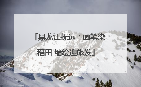 黑龙江抚远：画笔染稻田 墙绘迎旅发