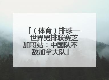 （体育）排球——世界男排联赛芝加哥站：中国队不敌加拿大队