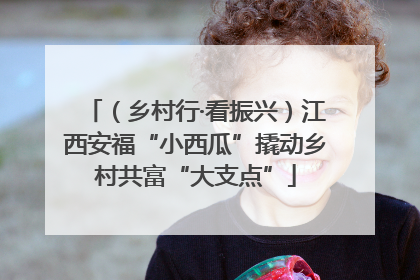 （乡村行·看振兴）江西安福“小西瓜”撬动乡村共富“大支点”