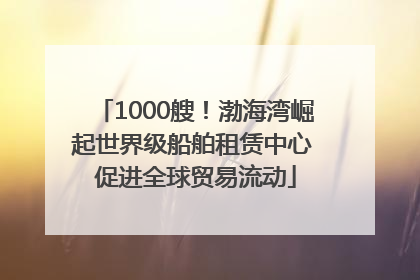 1000艘！渤海湾崛起世界级船舶租赁中心 促进全球贸易流动
