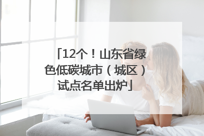 12个！山东省绿色低碳城市（城区）试点名单出炉