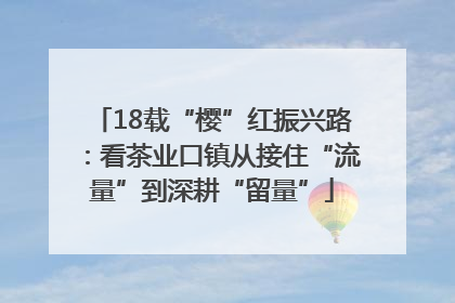 18载“樱”红振兴路：看茶业口镇从接住“流量”到深耕“留量”