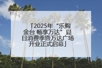 2025年“乐购金台 畅享万达”夏日消费季暨万达广场开业正式启幕