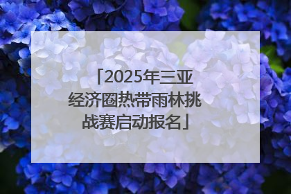 2025年三亚经济圈热带雨林挑战赛启动报名