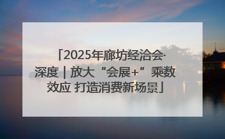 2025年廊坊经洽会·深度｜放大“会展+”乘数效应 打造消费新场景