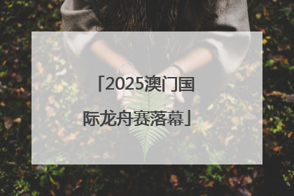 2025澳门国际龙舟赛落幕